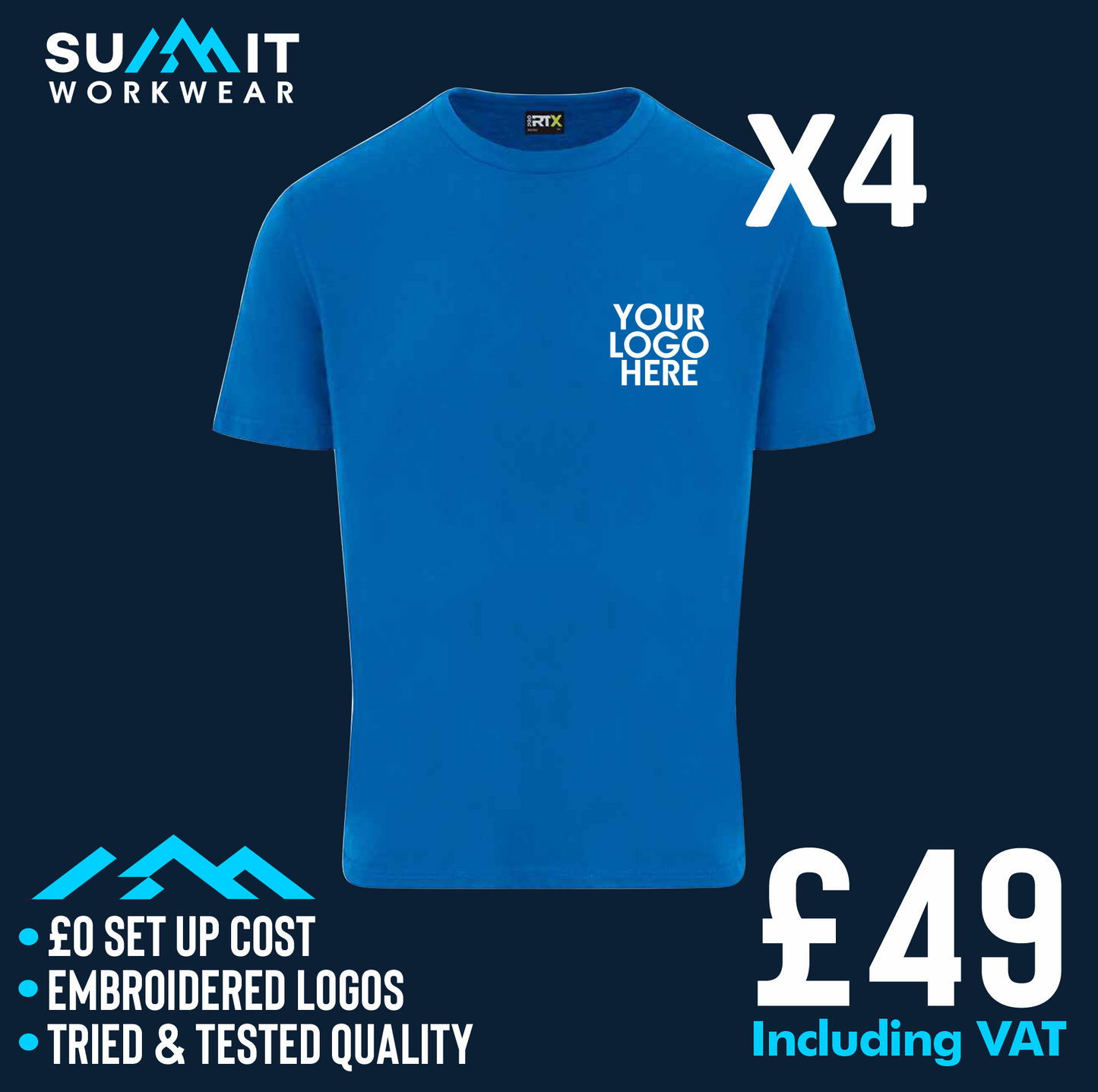 4 T-Shirt Bundle Summit Workwear Ltd