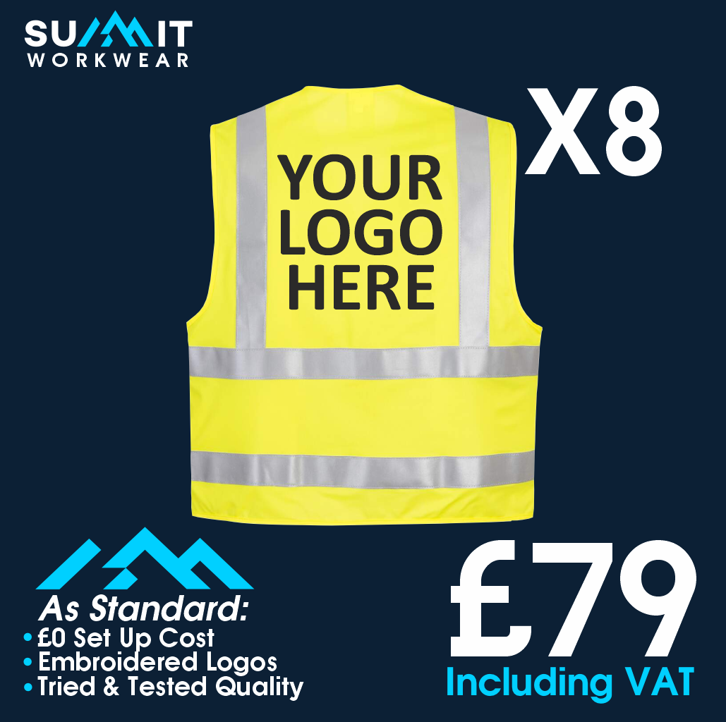 8 Hi Vis Vest Bundle Summit Workwear Ltd