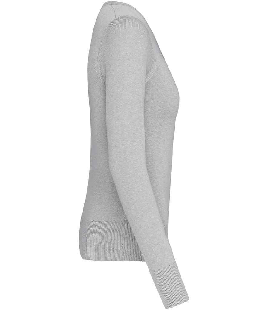 Kariban Ladies Cotton Acrylic V Neck Sweater