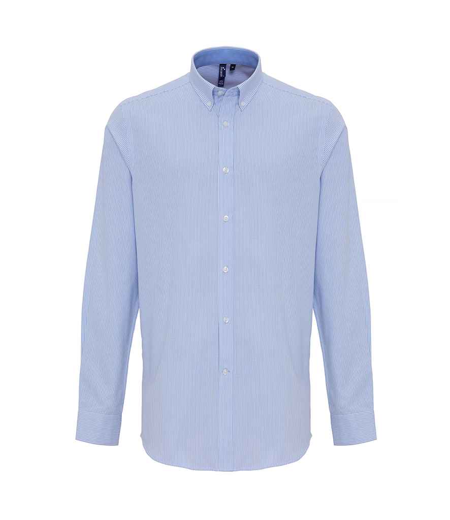Premier Long Sleeve Striped Oxford Shirt Premier