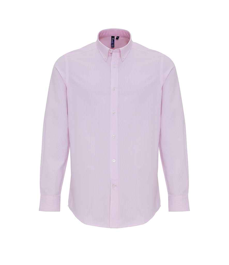 Premier Long Sleeve Striped Oxford Shirt Premier