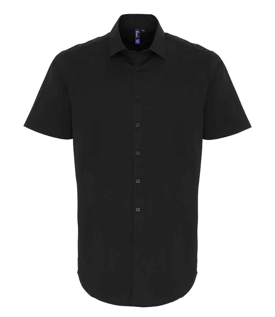 Premier Short Sleeve Stretch Fit Poplin Shirt Premier