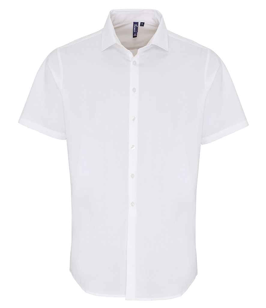 Premier Short Sleeve Stretch Fit Poplin Shirt Premier