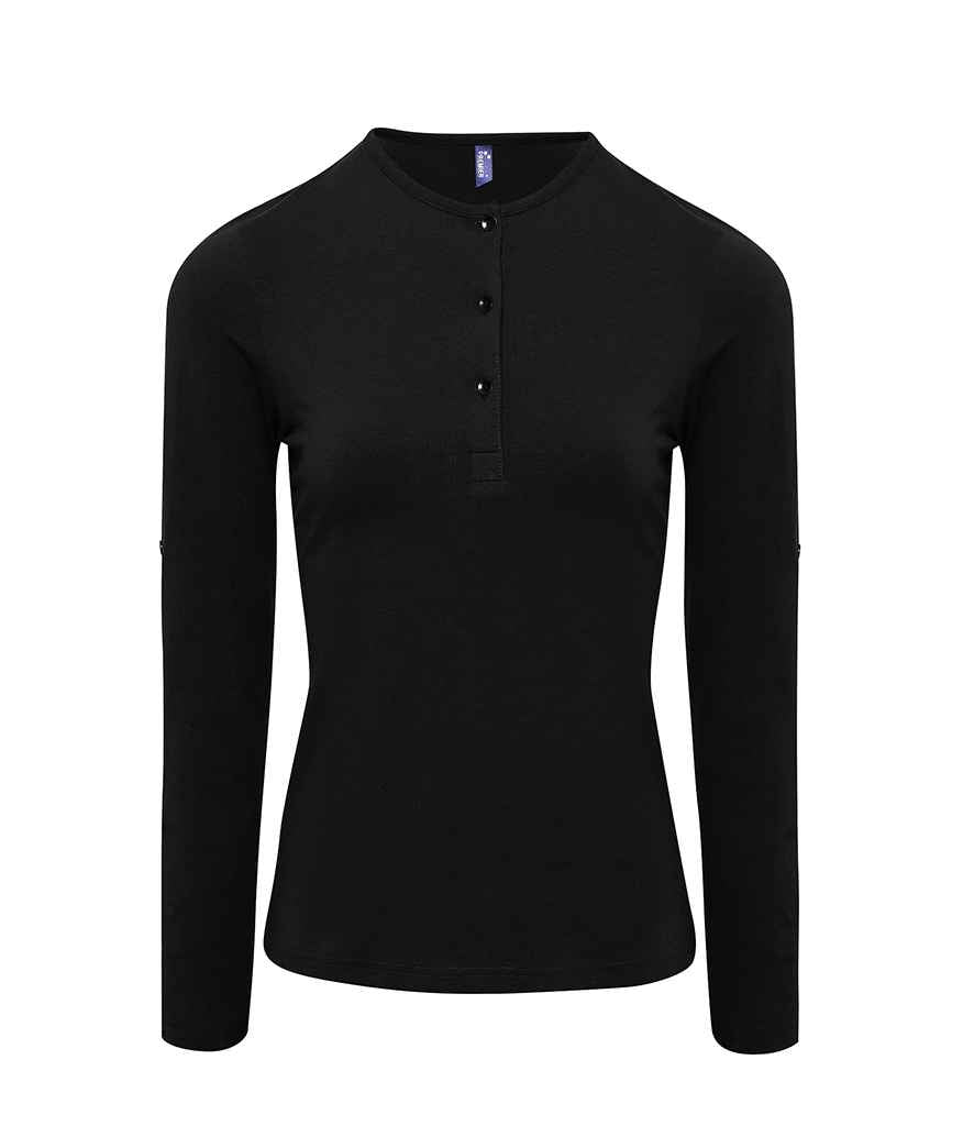 Premier Ladies Long John Roll Sleeve T-Shirt Premier