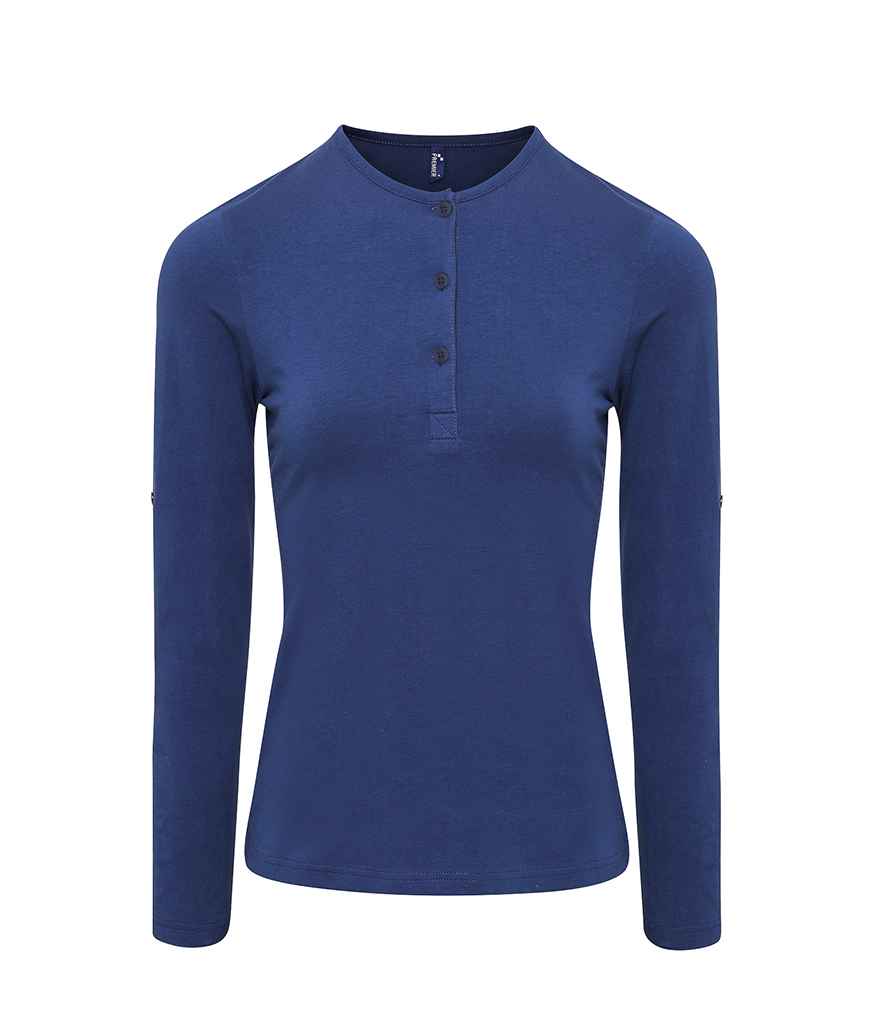 Premier Ladies Long John Roll Sleeve T-Shirt Premier