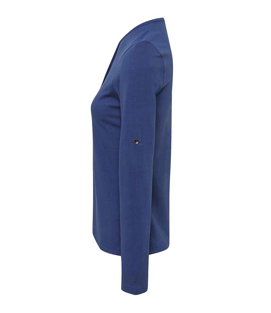 Premier Ladies Long John Roll Sleeve T-Shirt Premier