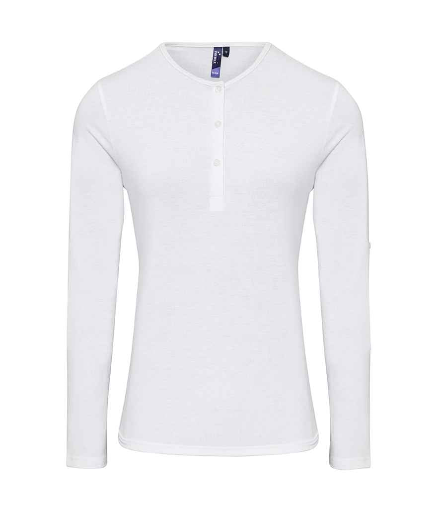 Premier Ladies Long John Roll Sleeve T-Shirt Premier