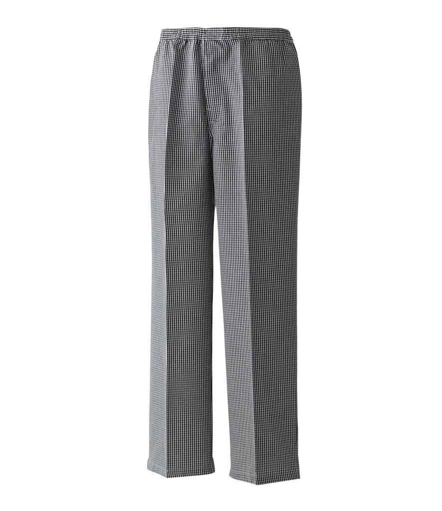 Premier Pull On Chef's Check Trousers Premier