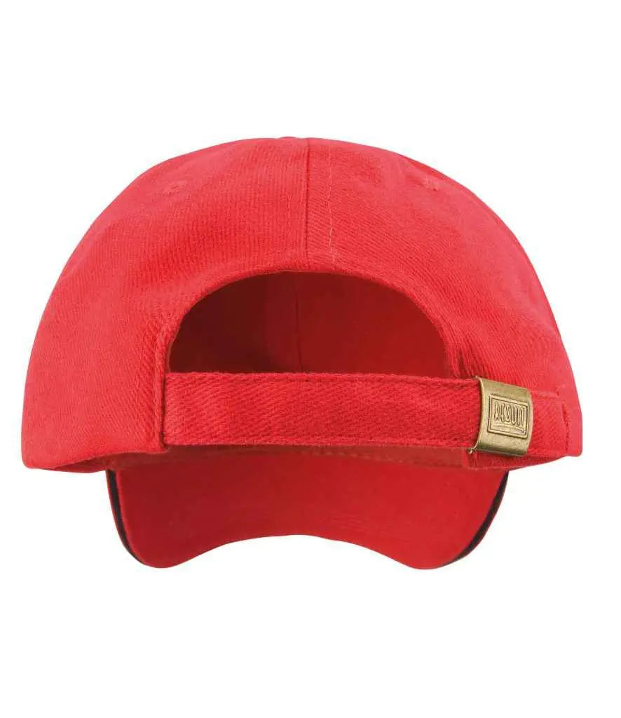 Result Low Profile Heavy Brushed Cotton Cap with Sandwich Peak Result Headwear