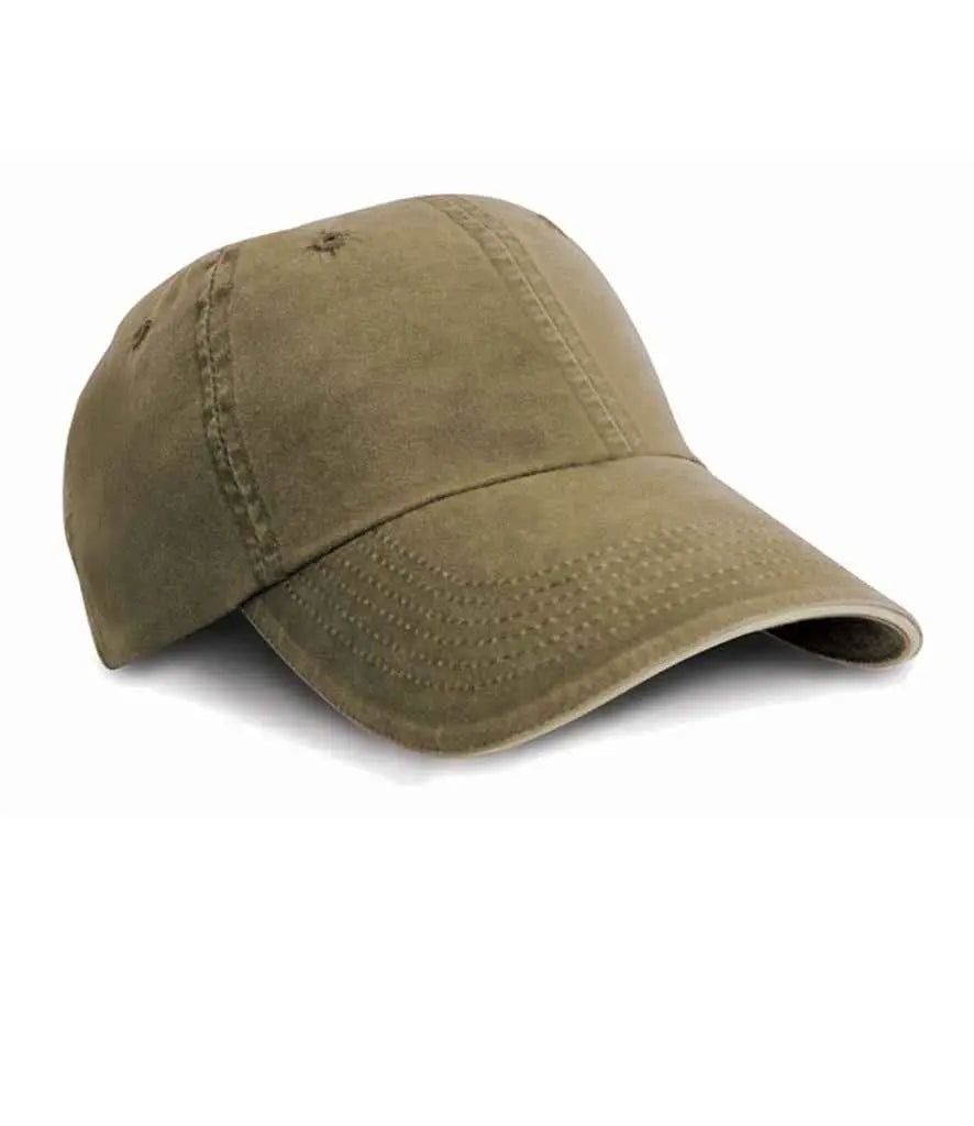 Result Washed Fine Line Cotton Cap Result Headwear