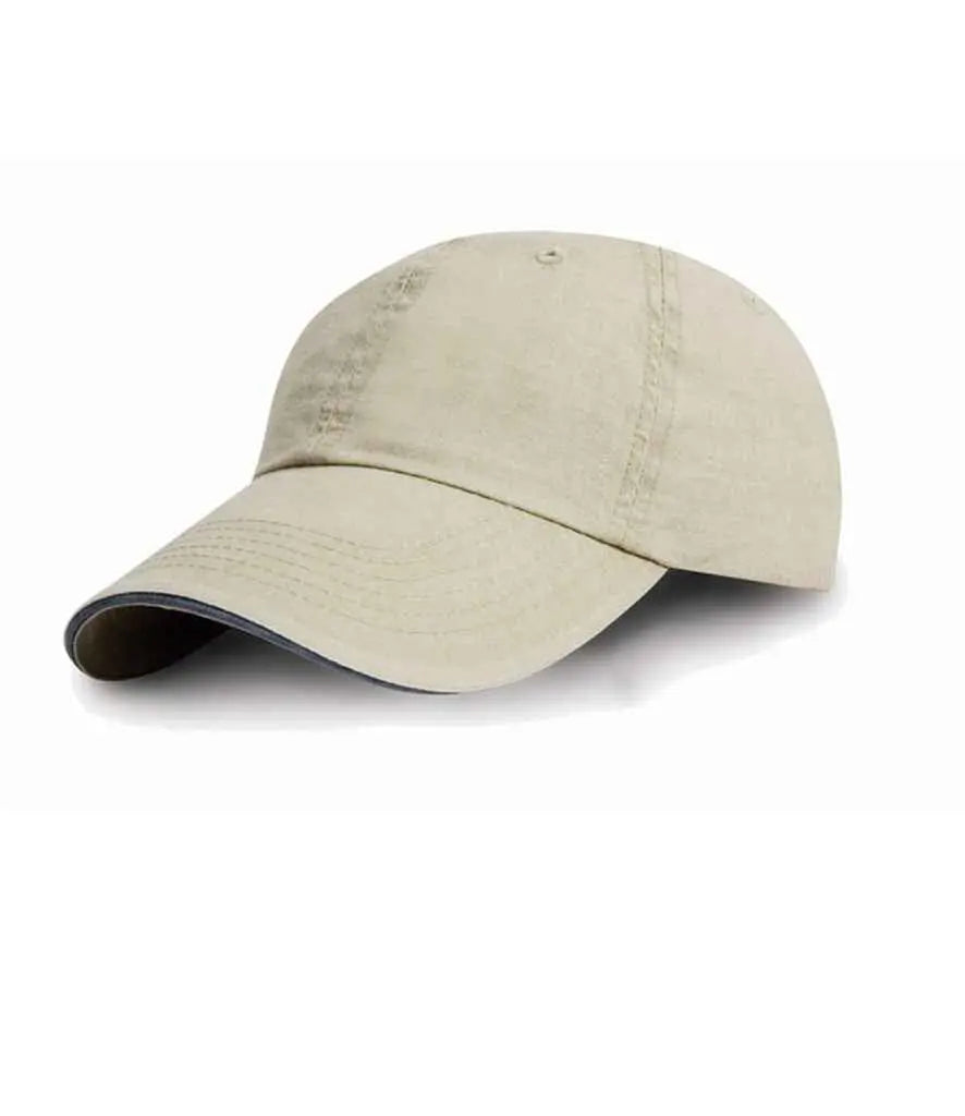 Result Washed Fine Line Cotton Cap Result Headwear