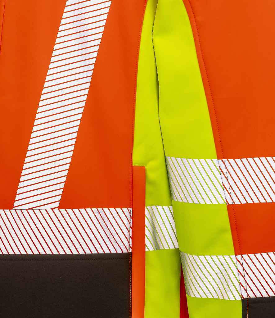 Result Recycled Three Layer Printable 3-Tone Safety Soft Shell Jacket Result Genuine Recycled