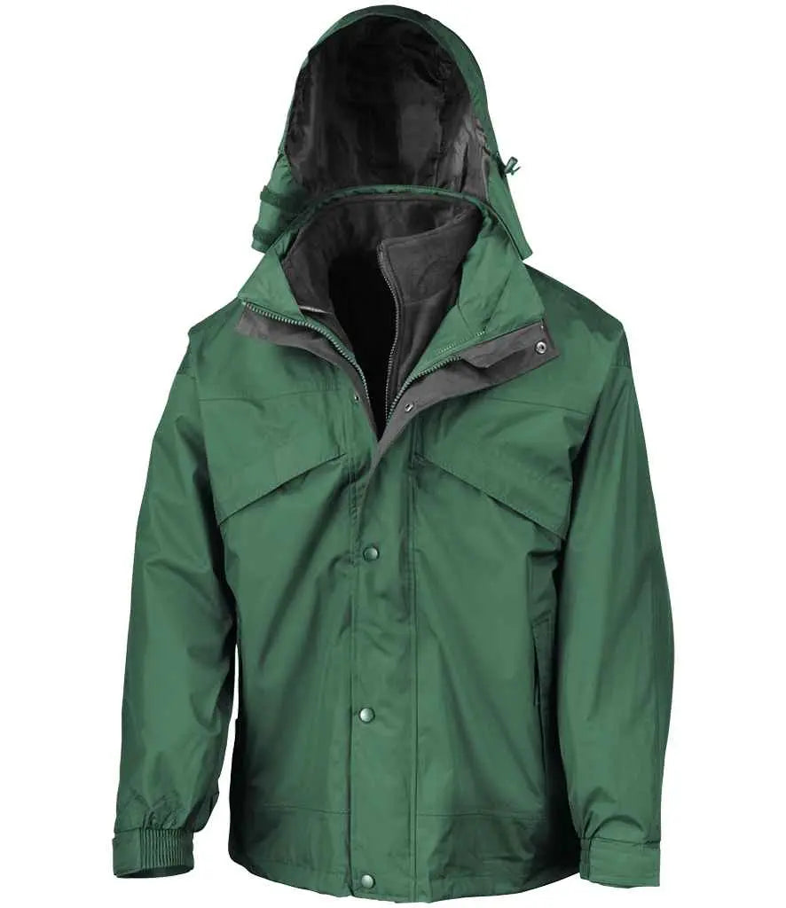 Result 3-in-1 Waterproof Zip and Clip Fleece Lined Jacket Result
