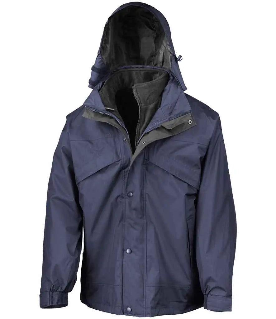 Result 3-in-1 Waterproof Zip and Clip Fleece Lined Jacket Result