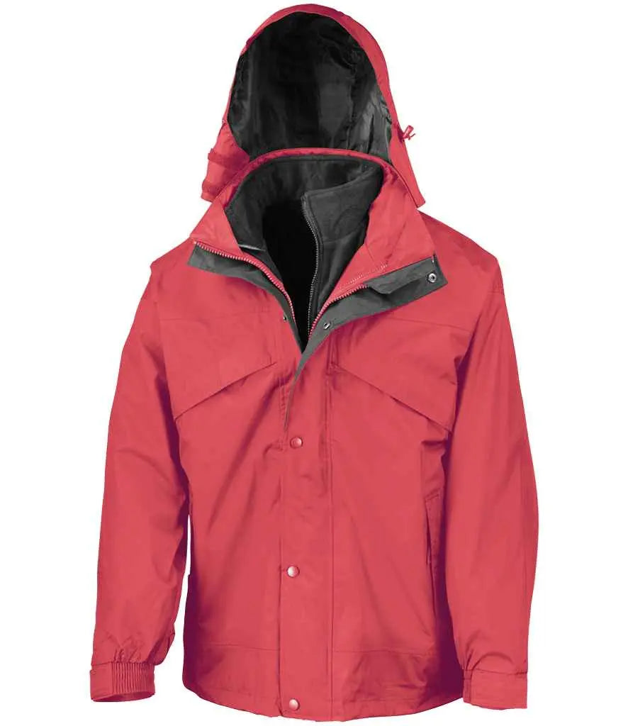Result 3-in-1 Waterproof Zip and Clip Fleece Lined Jacket Result