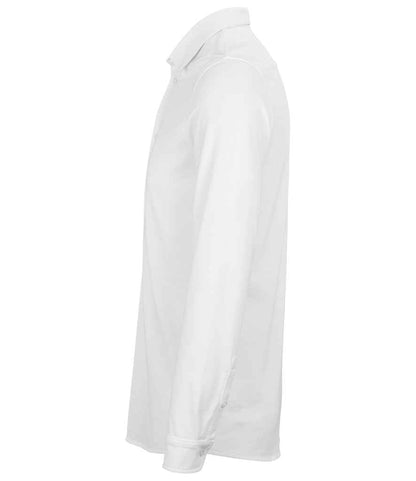 NEOBLU Basile Organic Cotton Long Sleeve Piqué Shirt
