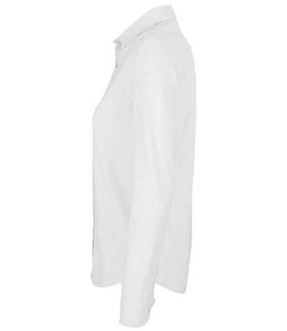 NEOBLU Ladies Basile Organic Cotton Long Sleeve Piqué Shirt