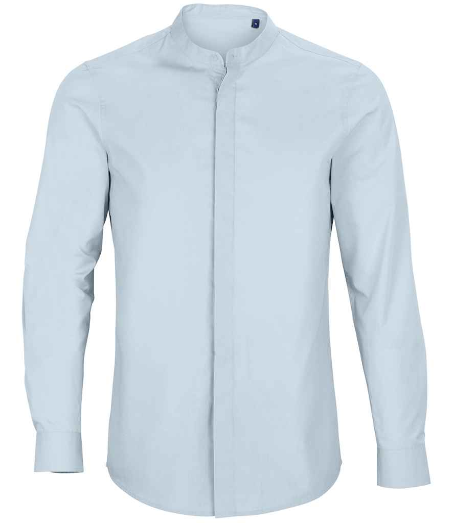NEOBLU Bart Mao Collar Long Sleeve Poplin Shirt