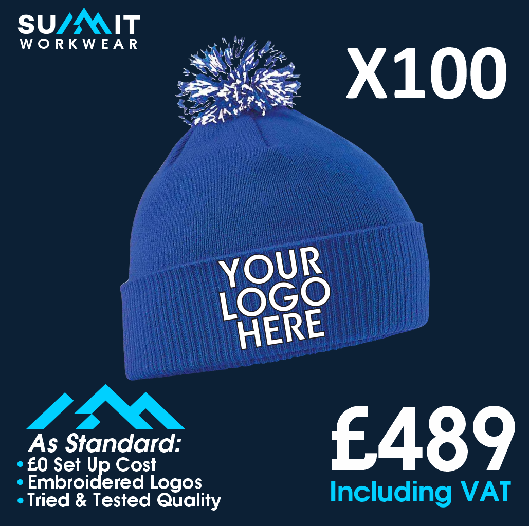 100 Bobble Beanie Bundle Summit Workwear Ltd