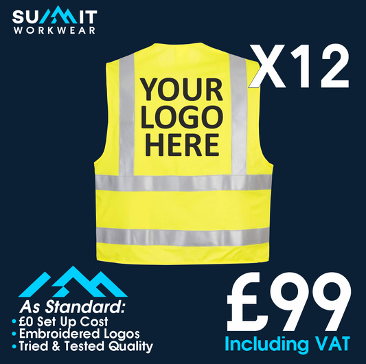 12 Hi Vis Vest Bundle Summit Workwear Ltd