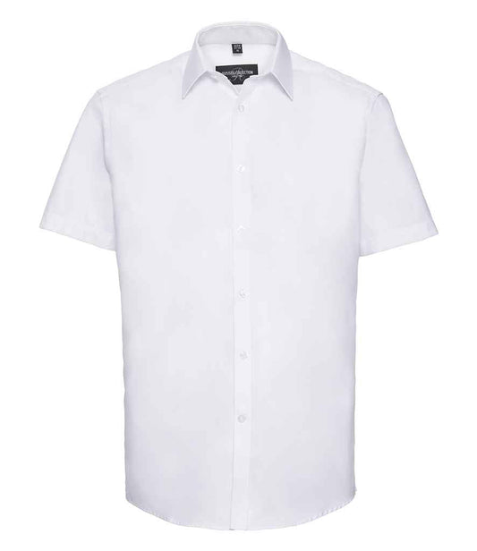 Russell Collection Short Sleeve Herringbone Shirt