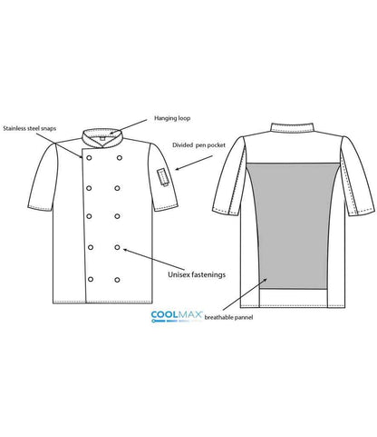 ADC Short Sleeve Coolmax® Chef's Jacket