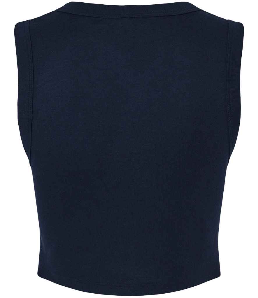 Bella Ladies Micro Rib Muscle Crop Tank Top