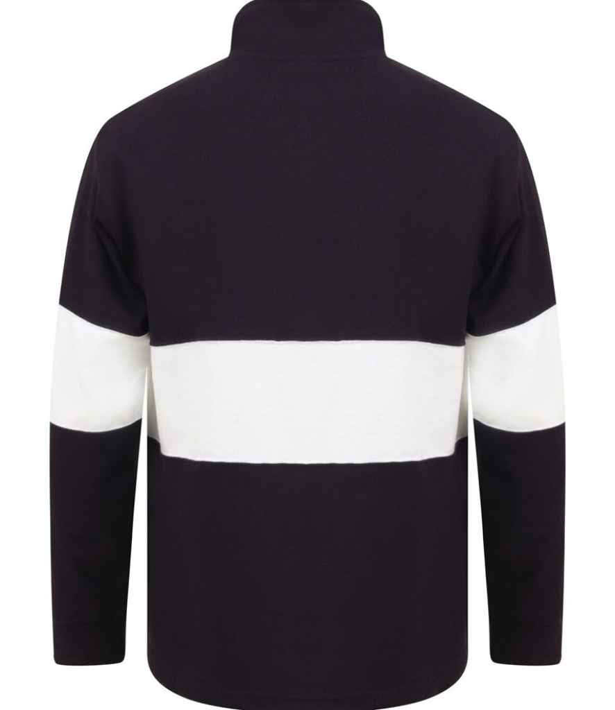 Front Row Panelled 1/4 Zip Neck Top