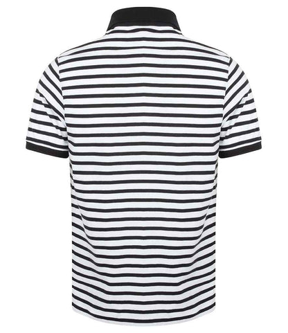 Front Row Striped Jersey Polo Shirt