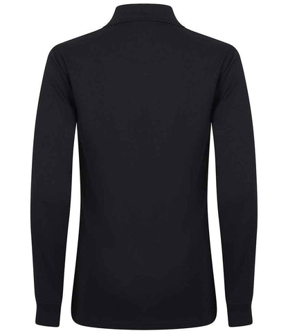 Henbury Unisex Long Sleeve Coolplus® Piqué Polo Shirt