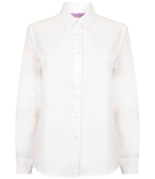Henbury Ladies Long Sleeve Classic Oxford Shirt