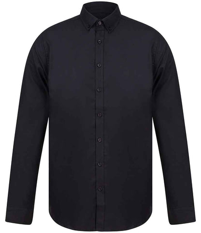 Henbury Modern Long Sleeve Slim Fit Oxford Shirt