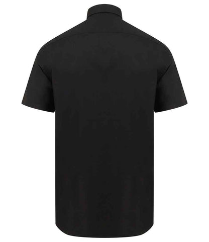 Henbury Modern Short Sleeve Regular Fit Oxford Shirt