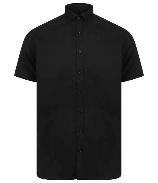 Henbury Modern Short Sleeve Slim Fit Oxford Shirt