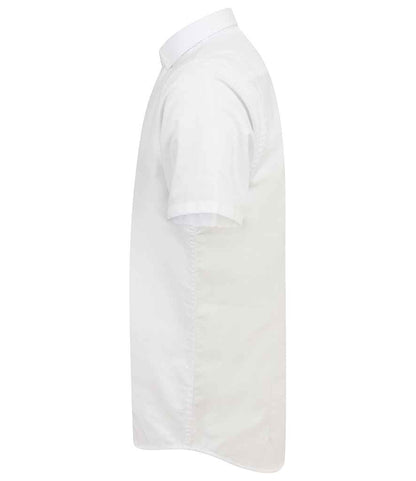 Henbury Modern Short Sleeve Slim Fit Oxford Shirt