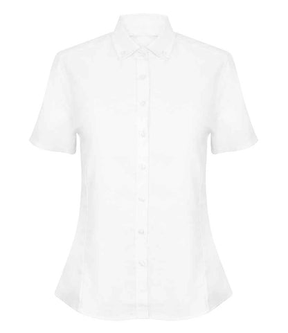 Henbury Ladies Modern Short Sleeve Regular Fit Oxford Shirt