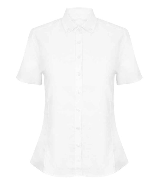 Henbury Ladies Modern Short Sleeve Regular Fit Oxford Shirt