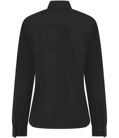 Henbury Ladies Long Sleeved Cotton Feel Coolplus® Shirt