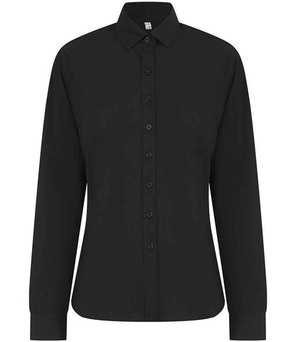 Henbury Ladies Long Sleeved Cotton Feel Coolplus® Shirt