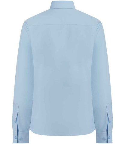 Henbury Ladies Long Sleeved Cotton Feel Coolplus® Shirt