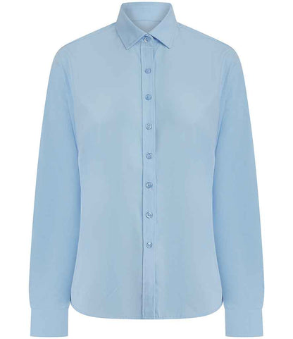 Henbury Ladies Long Sleeved Cotton Feel Coolplus® Shirt