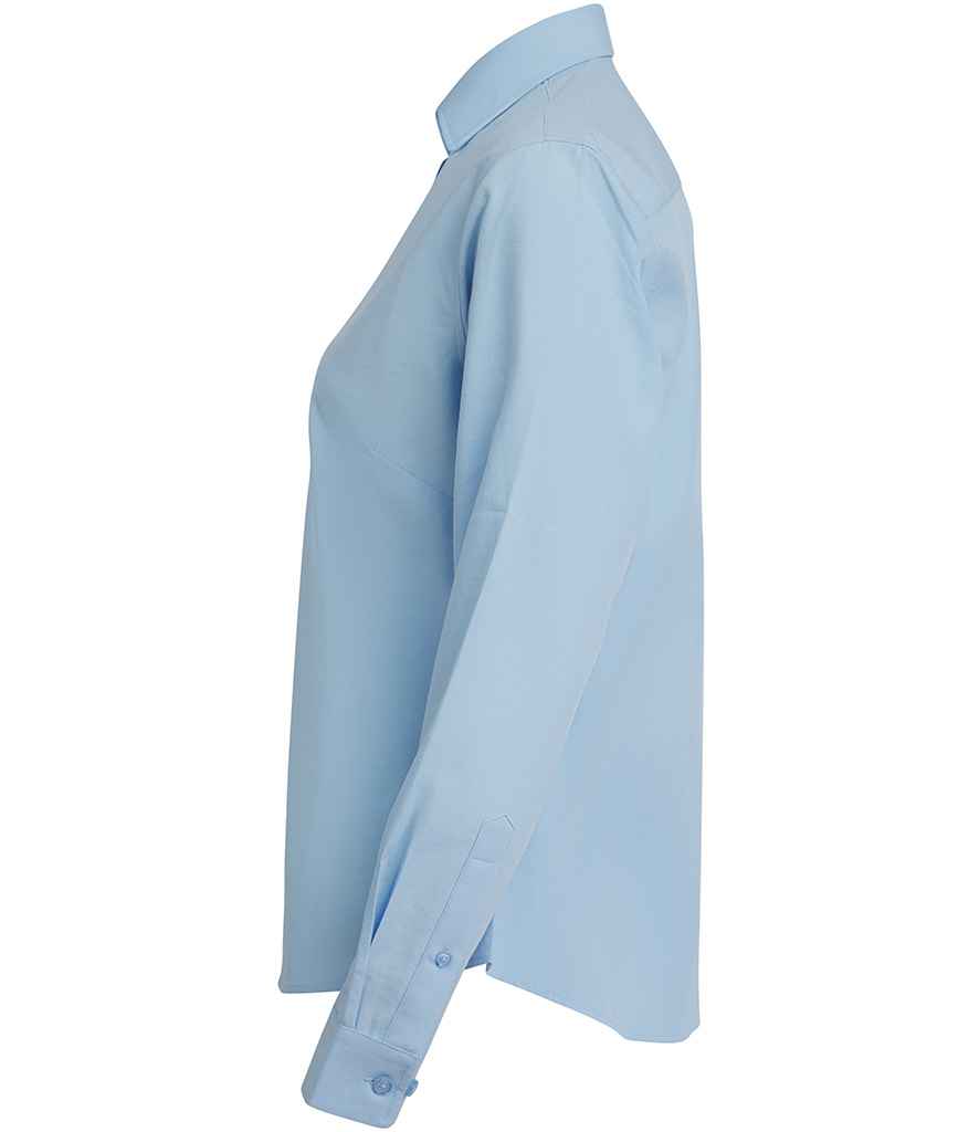 Henbury Ladies Long Sleeved Cotton Feel Coolplus® Shirt