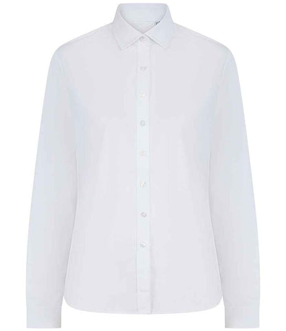 Henbury Ladies Long Sleeved Cotton Feel Coolplus® Shirt