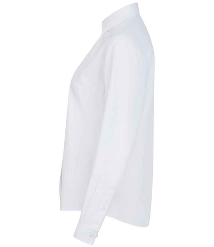 Henbury Ladies Long Sleeved Cotton Feel Coolplus® Shirt