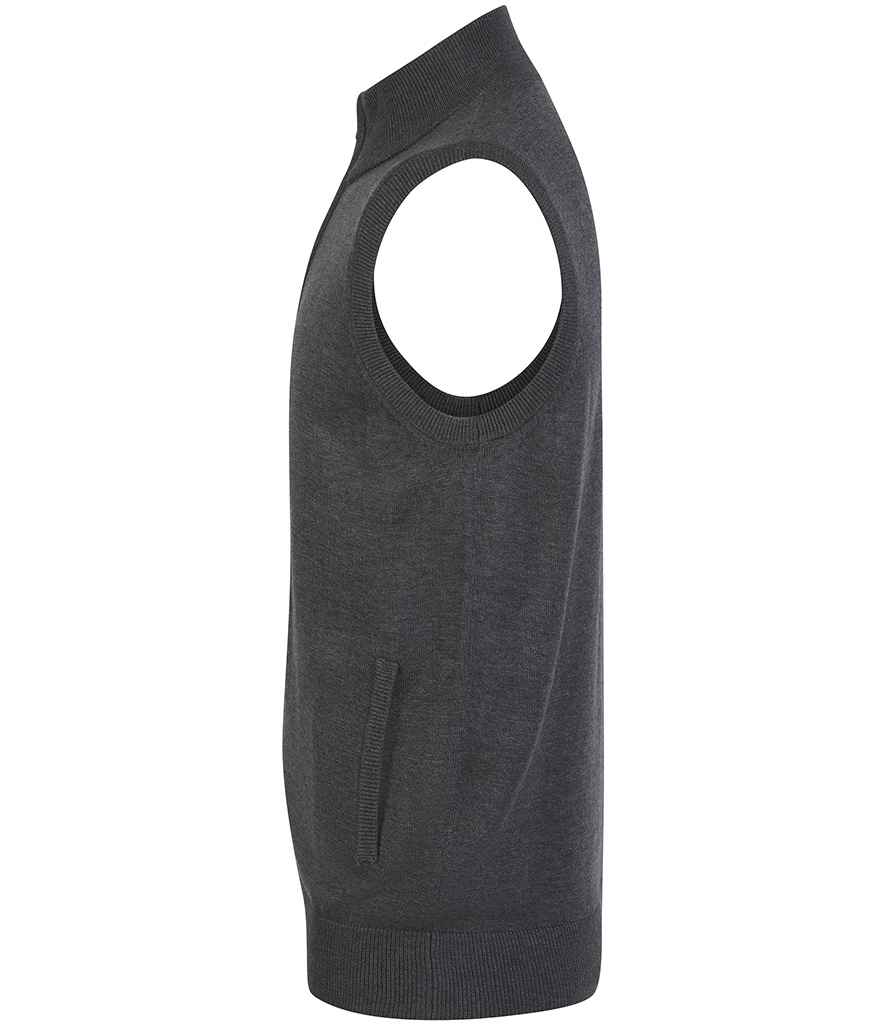 Henbury Sleeveless Zip Through Jumper