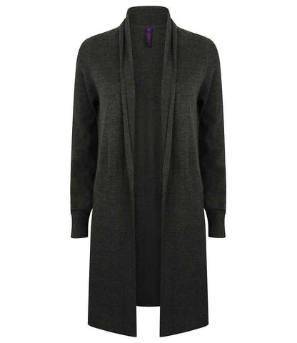 Henbury Ladies Longline Open Cardigan
