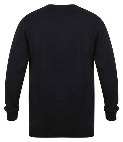 Henbury Lightweight Cotton Acrylic V Neck Sweater