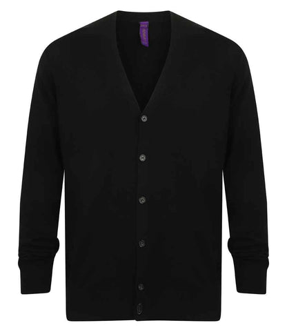 Henbury Lightweight Cotton Acrylic V Neck Cardigan