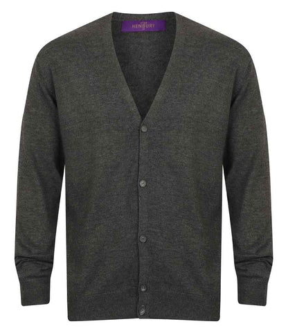 Henbury Lightweight Cotton Acrylic V Neck Cardigan