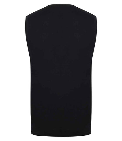 Henbury Lightweight Sleeveless Cotton Acrylic V Neck Sweater